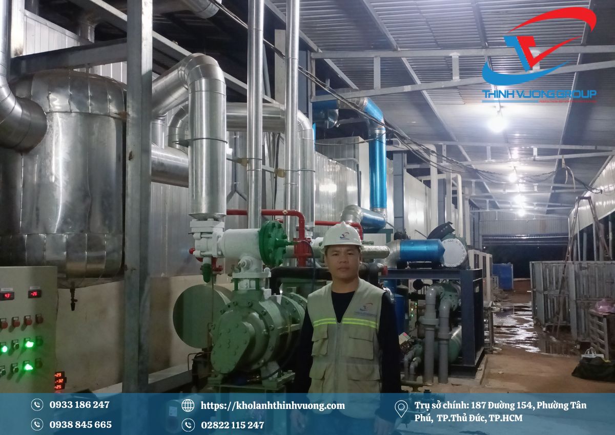 Kho Lạnh Lâm Đồng 3 Máy nén kho lạnh
