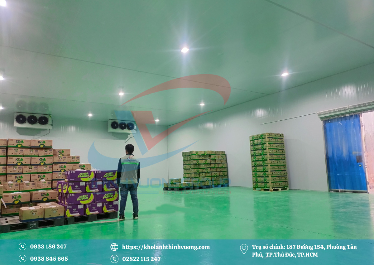 Hệ thống kho lạnh cấp đông công suất lớn được thi công bởi Thịnh Vượng Group