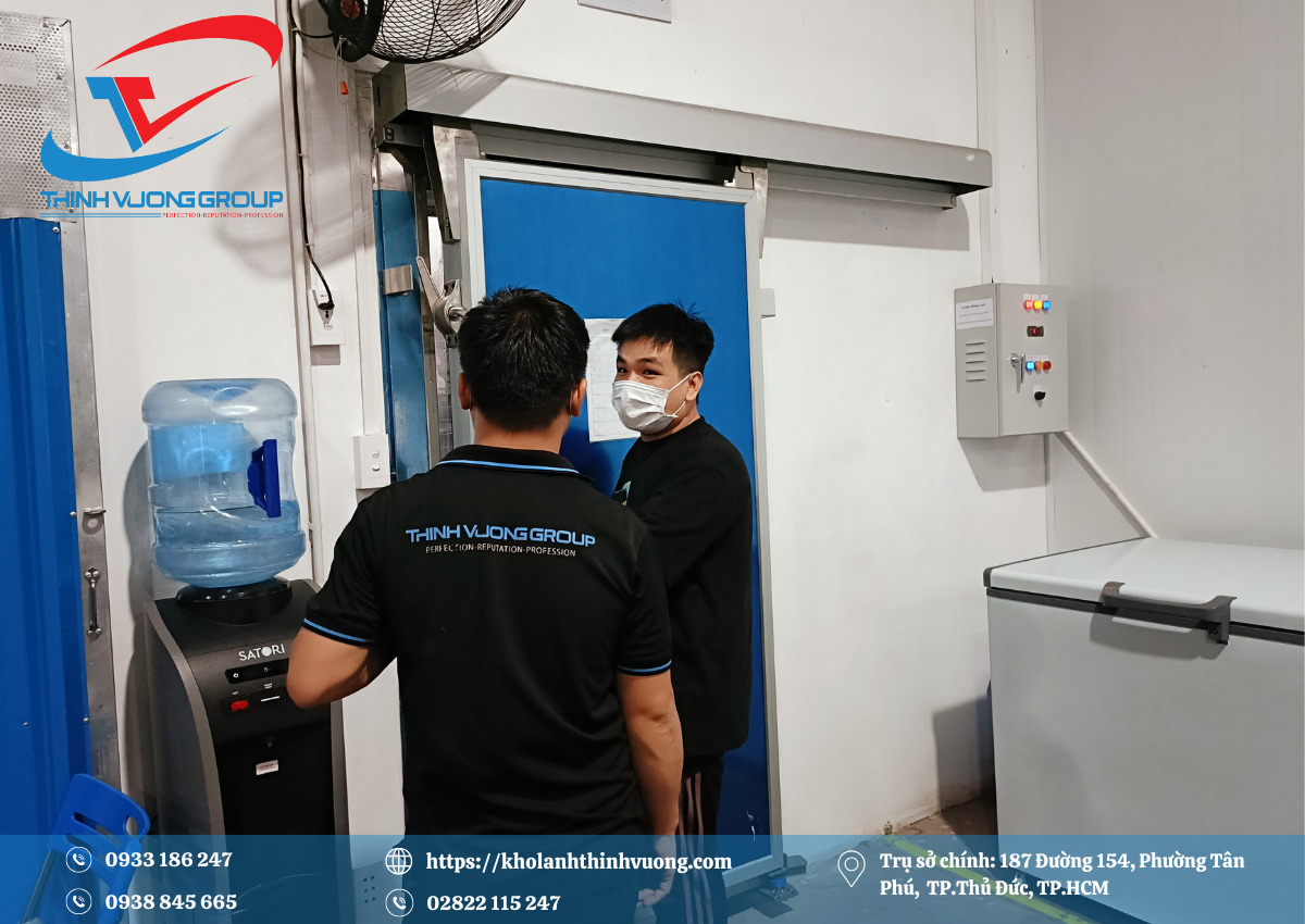 Lắp đặt kho đông lạnh thực phẩm được thực hiện bởi Thịnh Vượng Group
